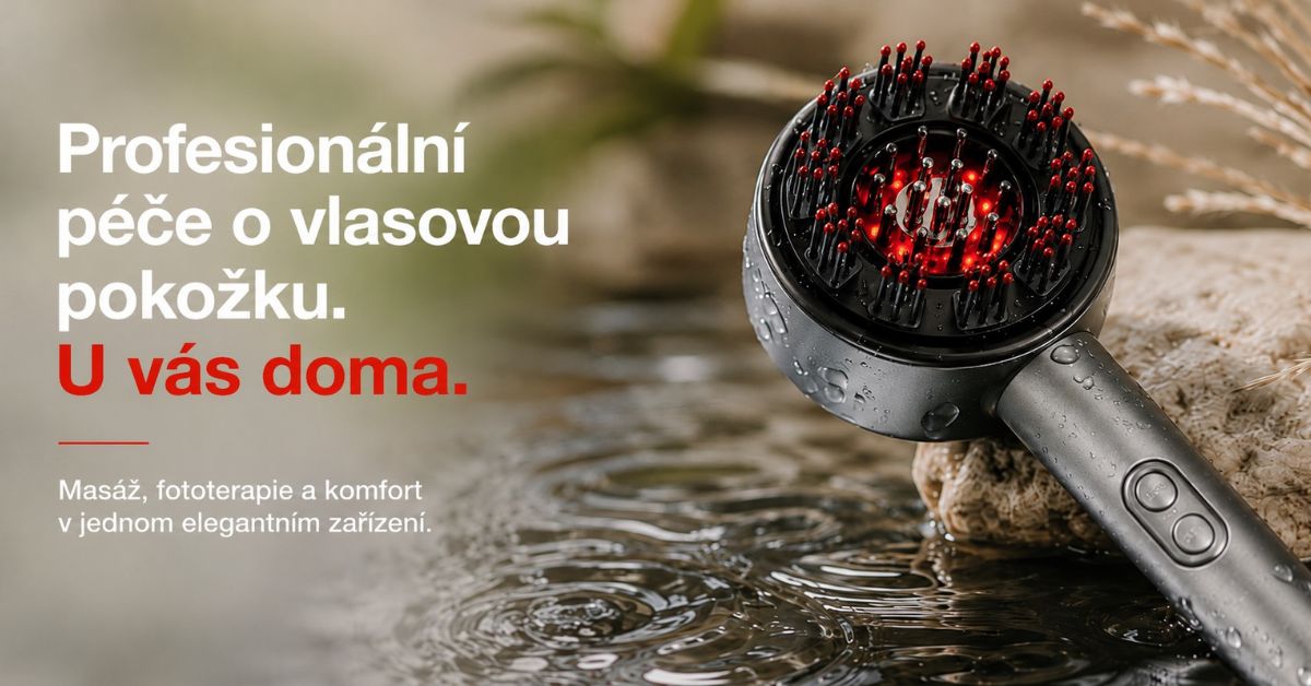Masážní kartáč s červeným světlem Masážní kartáč s červeným světlem