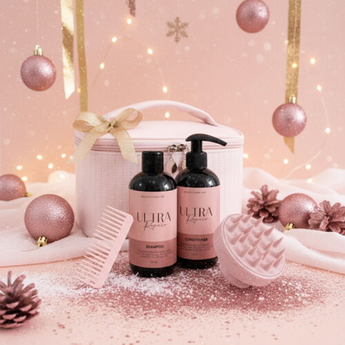Dárková sada ULTRA-REPAIR pro ženy – regenerační vlasová péče s šamponem, kondicionérem a hřebeny