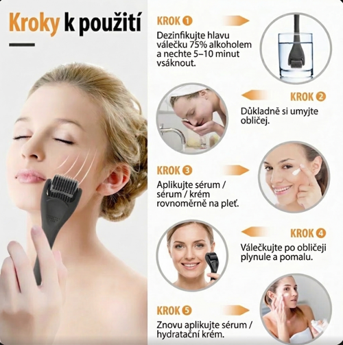 Dermaroller Stimulace kolagenu a redukce vrásek