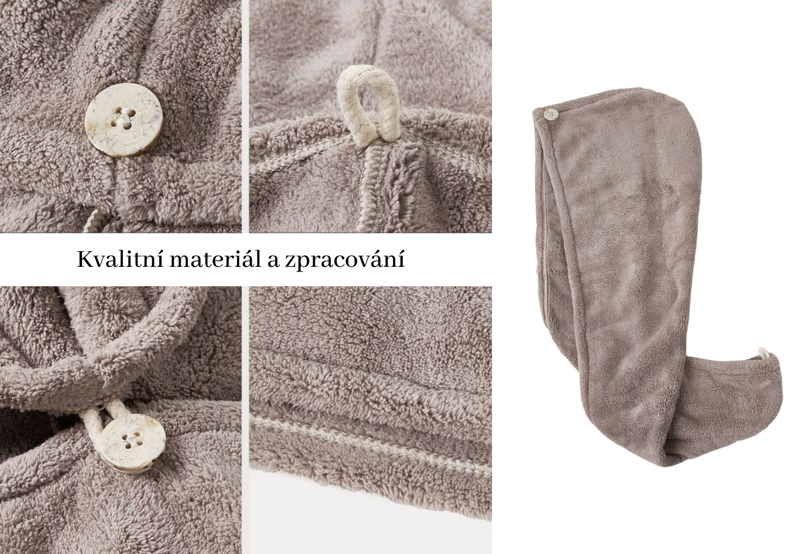 Turban z mikrovlákna na vlasy – rychleschnoucí a šetrný Turban z mikrovlákna na vlasy – rychleschnoucí a šetrný