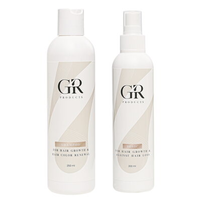 GR šampon a tonikum pro podporu růstu a proti vypadávání vlasů 