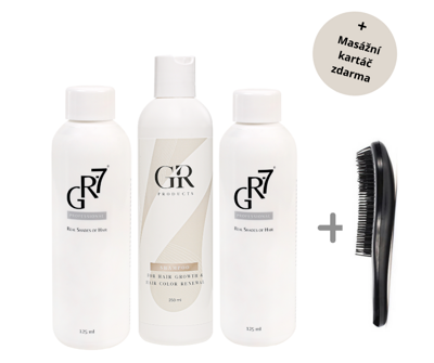 Set GR-7 proti šedinám + GR šampon pro podporu růstu vlasů a k obnově vlasového barviva