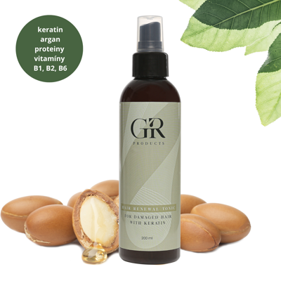 GR Regenerační sprej s keratinem a arganovým olejem pro obnovu vlasů 200 ml