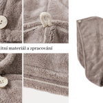 Turban z mikrovlákna na vlasy – rychleschnoucí a šetrný