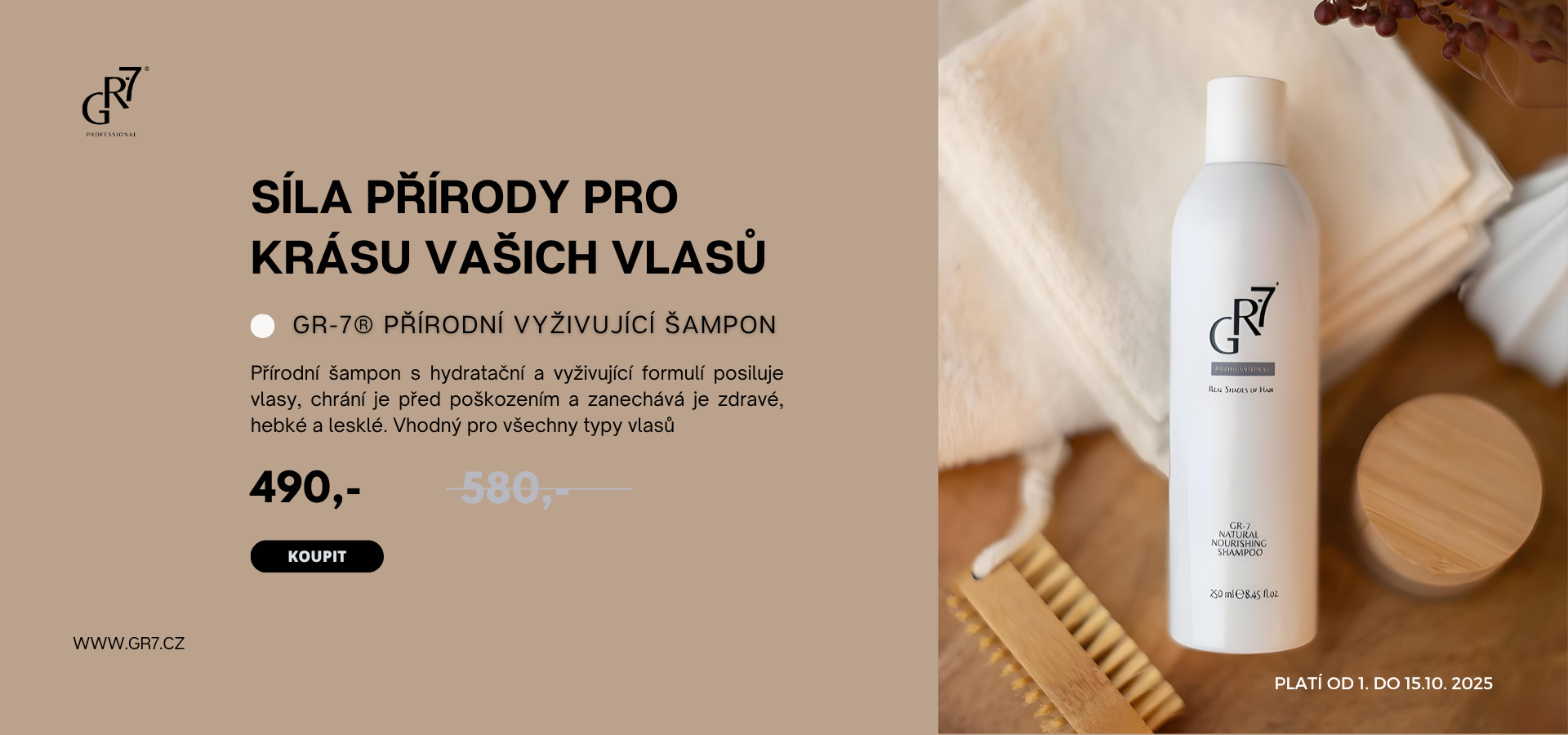 AKCE GR-7® přírodní vyživující šampon